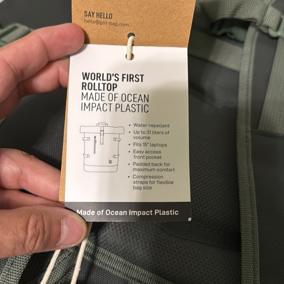 Got Bag forest green Roll-Top Backpack - Picture 8 of 8